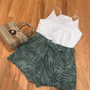 Nicole Miller Olive Green shorts